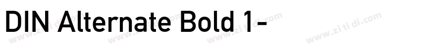 DIN Alternate Bold 1字体转换